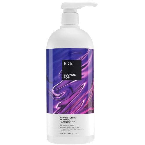IGK BLONDE POP Purple Toning Shampoo 33.8oz - IGK Hair | Available at In Sync Hair & Body Works, Fort Lauderdale, FL
