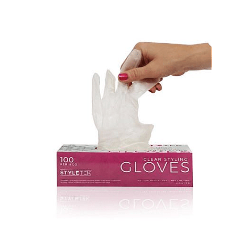 Styletek Clear Vinyl Powder Free Gloves - Styletek | Available at In Sync Hair & Body Works, Fort Lauderdale, FL