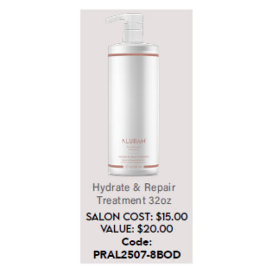 Aluram 25% OFF Backbar Promotion - Hydrate & Repair Treatment 32oz