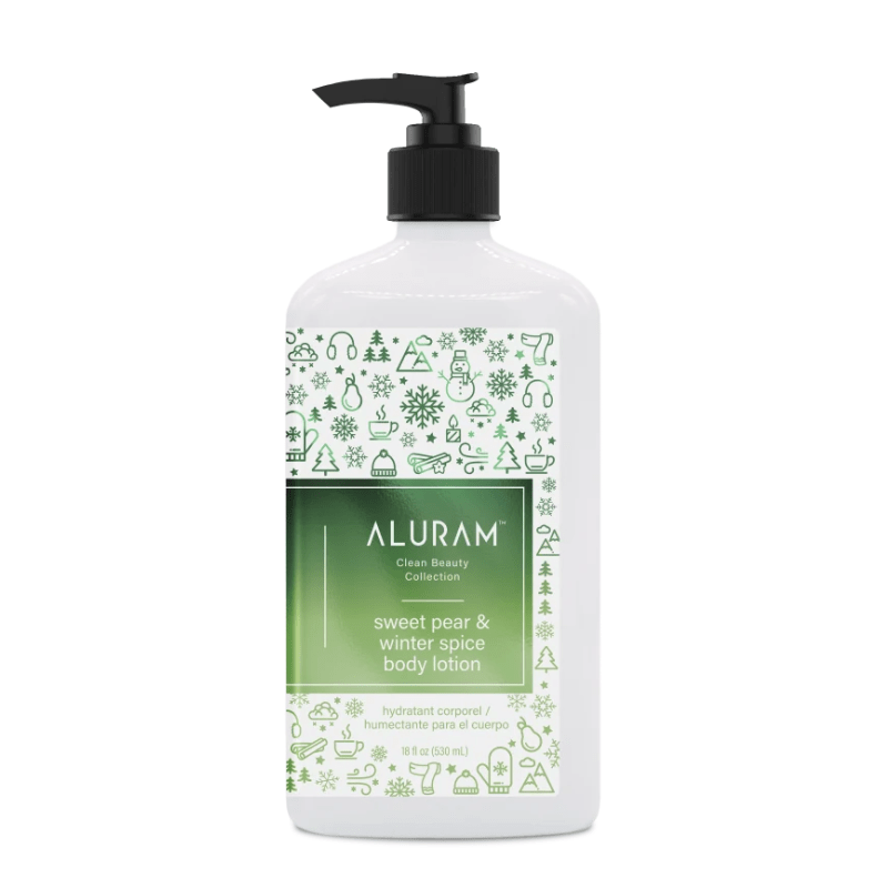 Aluram Sweet Pear & winter Spice Lotion 18oz - Aluram | Available at In Sync Hair & Body Works, Fort Lauderdale, FL