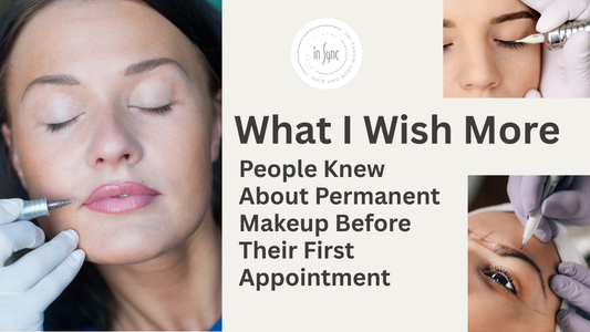 natural-looking lip tint and eyebrow permanent makeup results