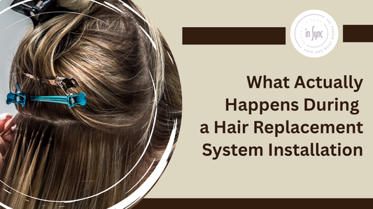 before and after hair replacement installation for fuller look