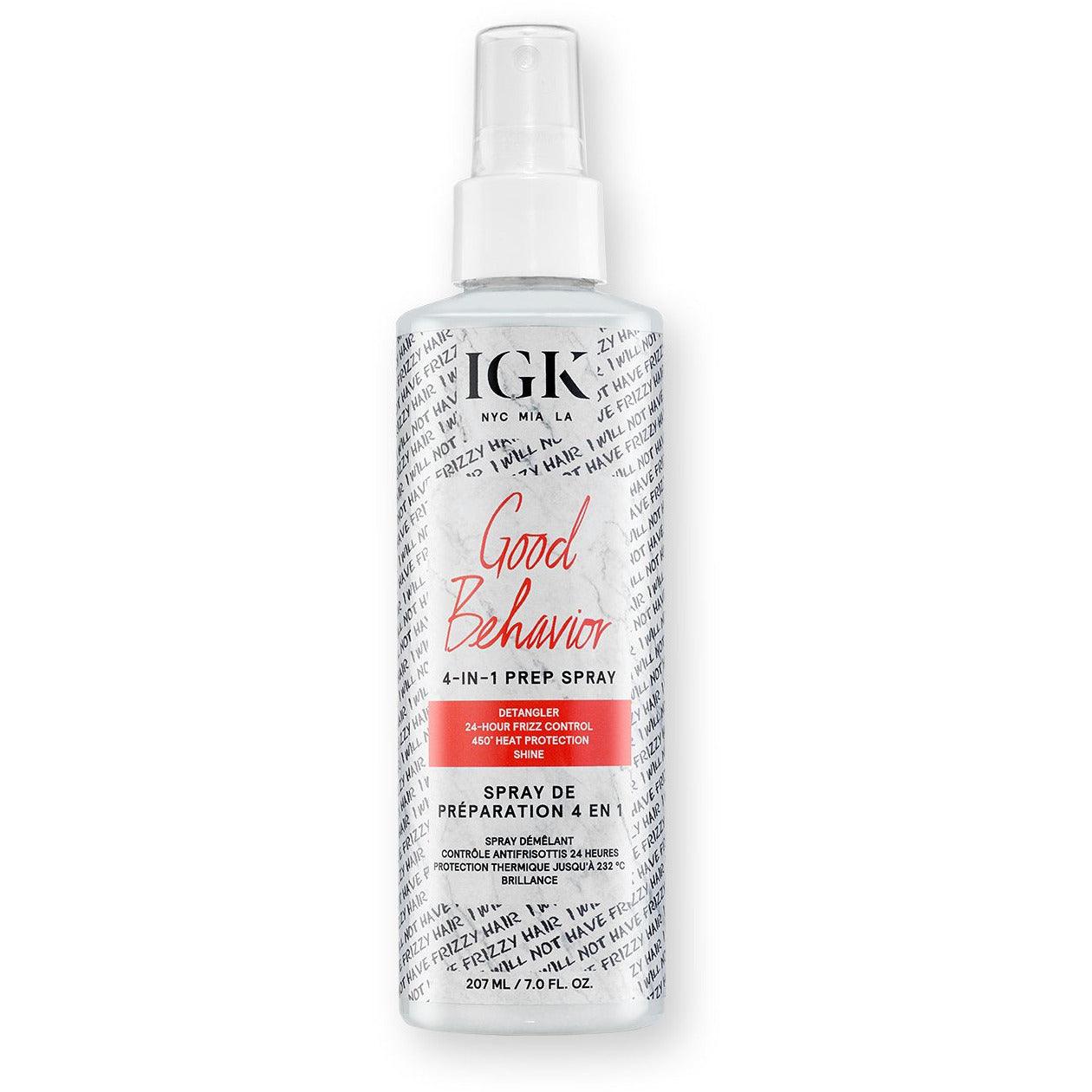 IGK GOOD BEHAVIOR 4-in-1 Prep Spray 7oz - IGK Hair | Available at In Sync Hair & Body Works, Fort Lauderdale, FL