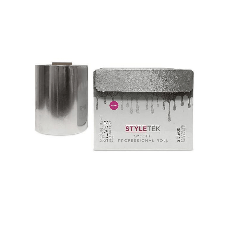 Styletek Moonlight Silver Smooth Foil Roll 5x1600 - Styletek | Available at In Sync Hair & Body Works, Fort Lauderdale, FL