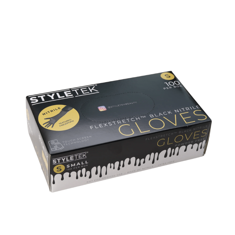 Styletek Black Nitrile Gloves 100pk - Styletek | Available at In Sync Hair & Body Works, Fort Lauderdale, FL