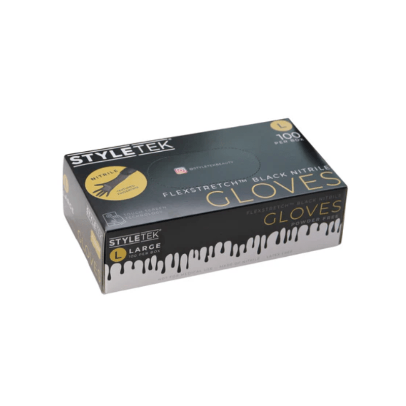 Styletek Black Nitrile Gloves 100pk - Styletek | Available at In Sync Hair & Body Works, Fort Lauderdale, FL