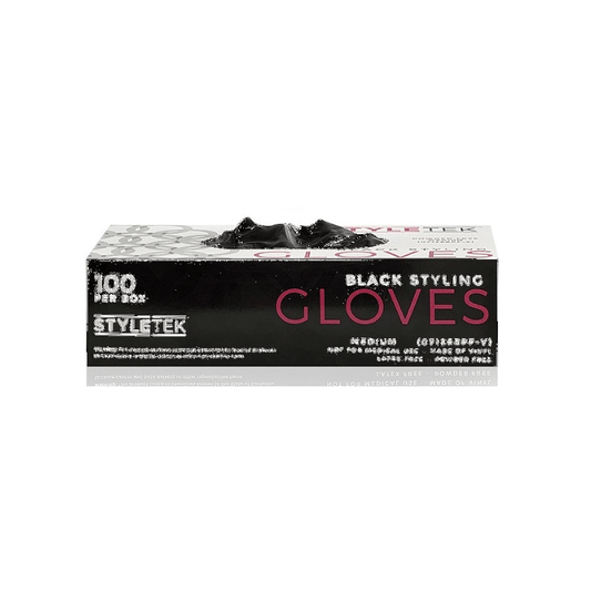 Styletek Black Powder Free Gloves 100ct - Styletek | Available at In Sync Hair & Body Works, Fort Lauderdale, FL
