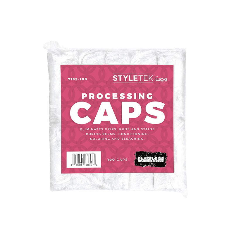 Styletek Clear Processing Caps -100pk - Styletek | Available at In Sync Hair & Body Works, Fort Lauderdale, FL