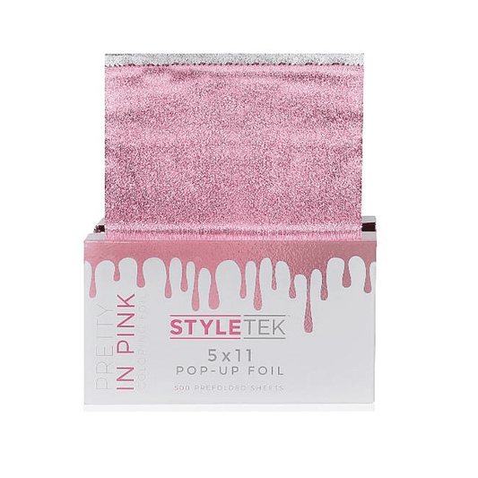 Styletek Pretty In Pink Embossed Pop-Up Foil 500ct 5x11 - Styletek | Available at In Sync Hair & Body Works, Fort Lauderdale, FL